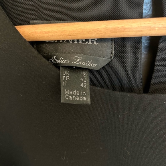 Danier Shift leather panel dress size 8 (12 UK) Italian leather made in 🇨🇦EUC - Picture 7 of 16